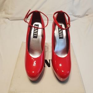 JANTE Red Platform Women's Heels